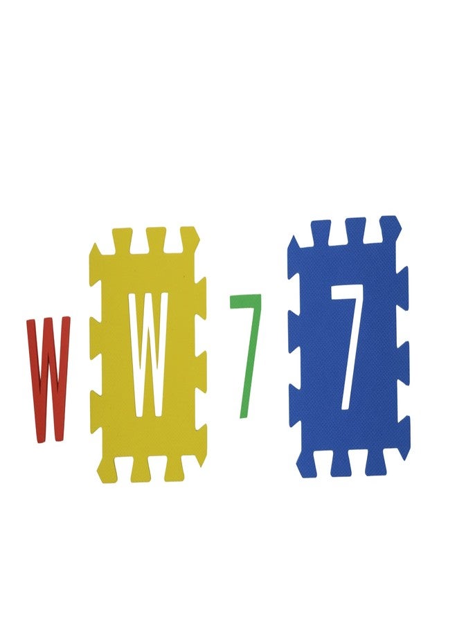 في جراسب سجادة أحجية صغيرة من الفوم للأطفال من VGRASSP، 36 قطعة، سجادة تعليمية متشابكة للأحرف والأرقام للأطفال - متعددة الألوان - Image 4